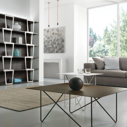 Tavolino rettangolare in acciaio salotto Shape 0/233 Pezzani