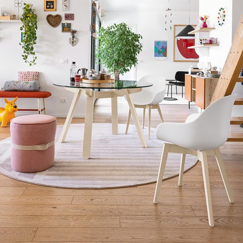 Set 2 sedie Academy outdoor  salotto,ufficio,cucina in plastica e legno CB2142-E Connubia