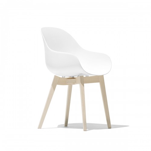 Set 2 sedie Academy outdoor  salotto,ufficio,cucina in plastica e legno CB2142-E Connubia