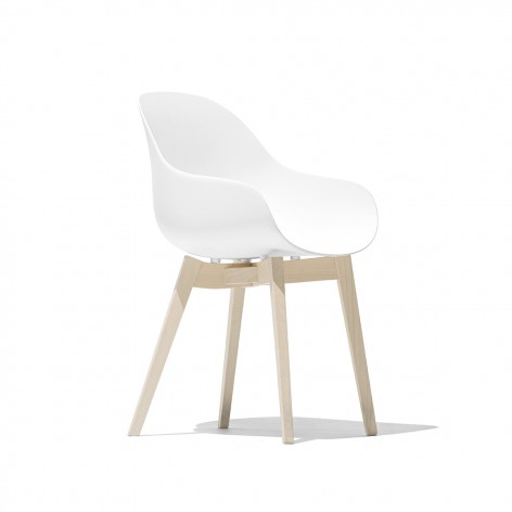 Set 2 sedie Academy outdoor  salotto,ufficio,cucina in plastica e legno CB2142-E Connubia