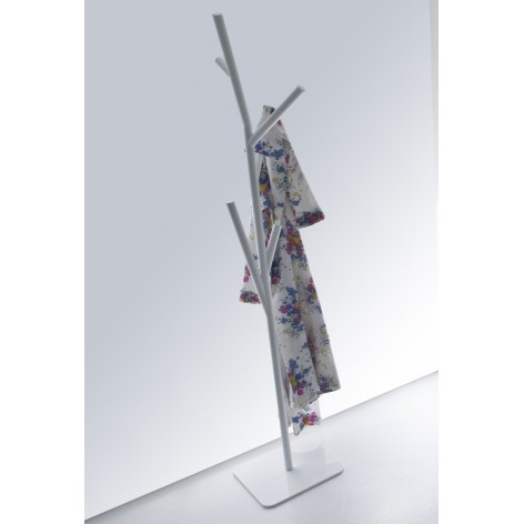 Appendiabiti a piantana Tree Birex in metallo verniciato titanio U2180 Pronta consegna