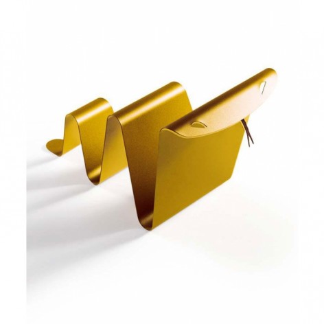 Porta riviste ondulato in acciaio verniciato Snake 0/50 Pezzani