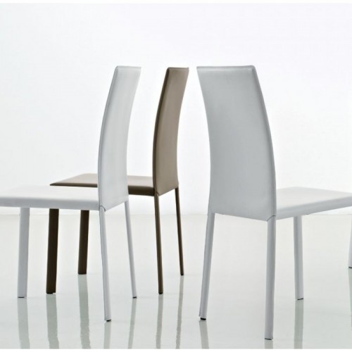 Set 2 sedie Paola salotto in cuoio rigenerato vari colori Pointhouse
