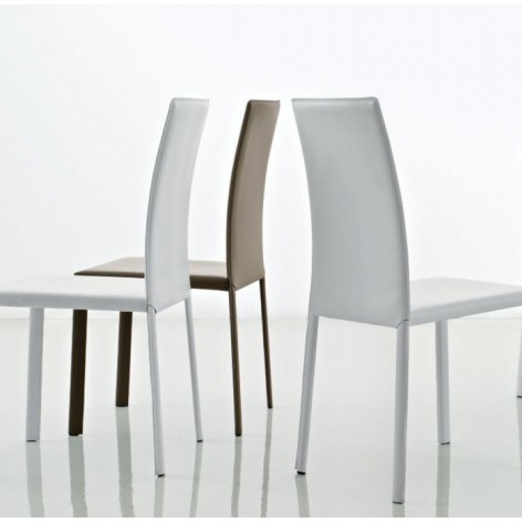 Set 2 sedie Paola salotto in cuoio rigenerato vari colori Pointhouse