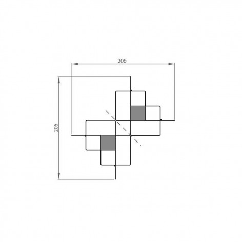 Libreria Mondrian elegante da salotto/ingresso/camera 0/75.comp-5 Pezzani