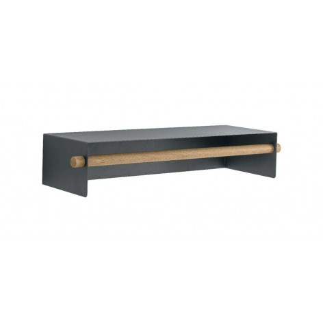 Mensola a parete Kalika H 15 cm in metallo e legno naturale Tomasella 020M5203