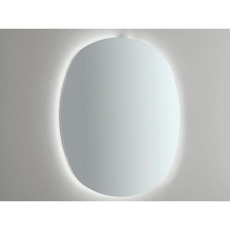 Specchiera illuminata bagno rotonda,  Radius Birex con luce integrata U104001