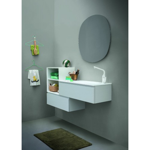 Specchiera illuminata bagno rotonda,  Radius Birex con luce integrata U104001