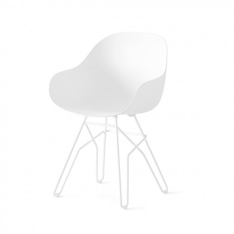 Set 2 sedie  poltroncina Academy da salotto/cucine CB2144  in polipropilene con struttura in metallo design