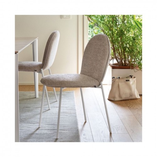 Set 2 sedie Riley Mid CB2189 Connubia in metallo imbottite