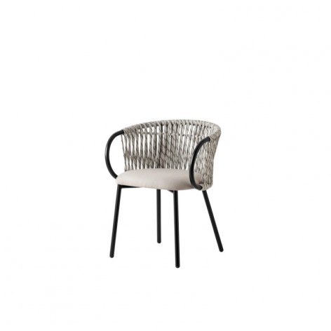 Sedia/poltroncina Outdoor elegante Tuka da esterno/giardino resistente al sole e alla pioggia  Connubia  CB2153-E