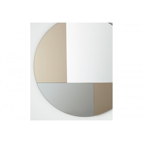 Specchiera Patchwork rotonda multicolore tre colori design moderna Target Point SSC24