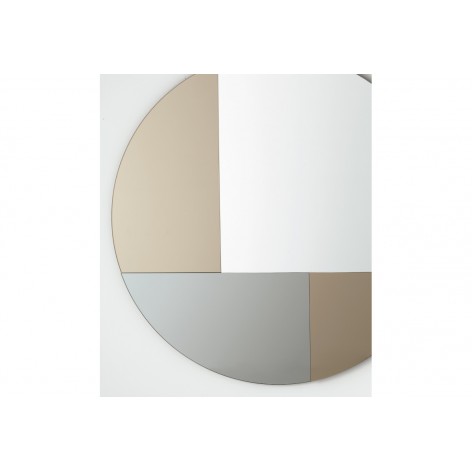 Specchiera Patchwork rotonda multicolore tre colori design moderna Target Point SSC24