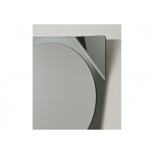 Specchiera quadrata moderna Lynx Target bronzo/fumè SSC25