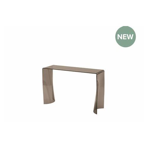 Consolle elegante Target Lynxin in vetro trasparente colorato cenere/miele COC06