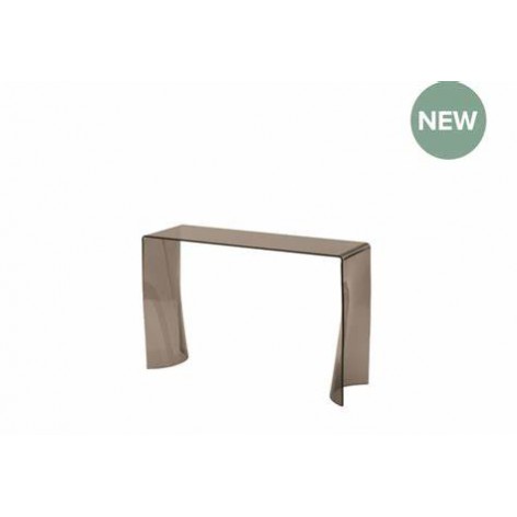 Consolle elegante Target Lynxin in vetro trasparente colorato cenere/miele COC06