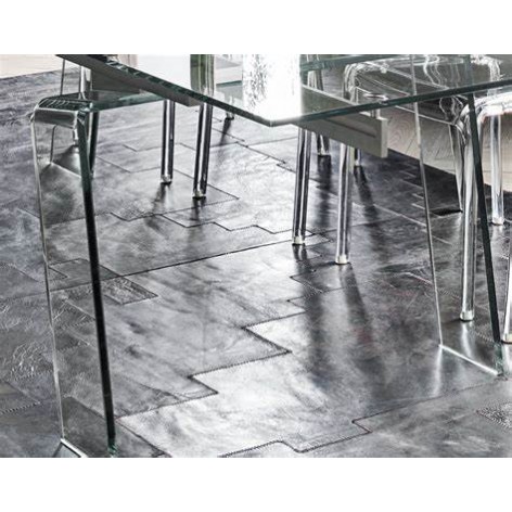 Tavolo Crystal plus allungabile rettangolare in vetro trasparente elegante Target TAC01