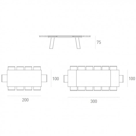 Tavolo Crystal plus allungabile rettangolare in vetro trasparente elegante Target TAC01