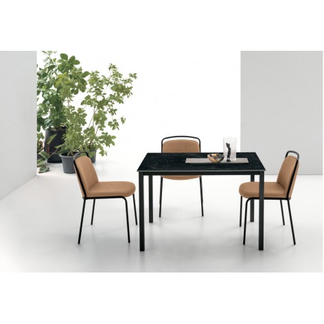 Tavolo Pellicano 120 fisso rettangolare cucina in gres effetto marmo Target Point TP181
