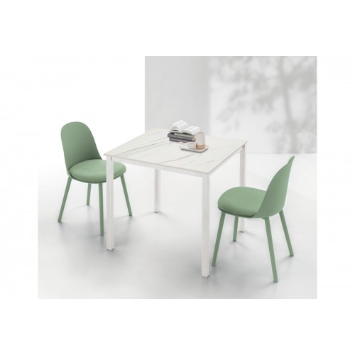 Tavolo Pellicano 120 fisso rettangolare cucina in gres effetto marmo Target Point TP181