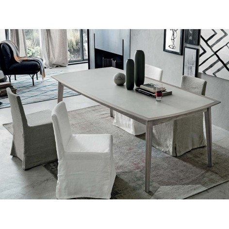 Set 2 sedie Tiffany Gonna  Eleganti stile classico  ricevimenti in tessuto sfoderabile lino froissè Tomasella 4202200
