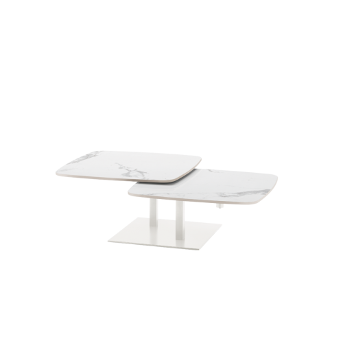 Tavolino Orbital 2 piani da salotto trasformabile Target in gres  TL511