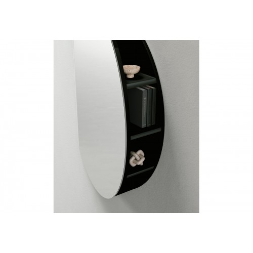 Specchio rotondo Token con mensola/vano a giorno Target point SSC27