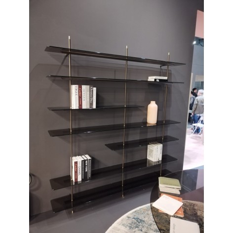 Libreria da parete design Sky in vetro Pezzani 0/73-125