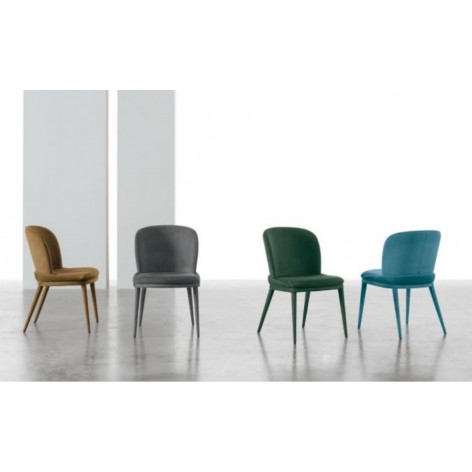 Set 4 sedie Cleveland imbottite in morbida microfibra effetto velluto SE622 Target
